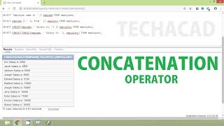 Oracle Tutorial  Concatenation Operator  CONCAT Function [upl. by Siloam]