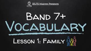 IELTS Band 7 Vocabulary Lesson 1 Family [upl. by Nylisoj]