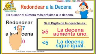 Redondear a la decena Sistema de numeración [upl. by Johna541]