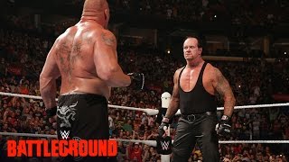 WWE Network The Undertaker returns to confront Brock Lesnar WWE Battleground 2015 [upl. by Rosecan456]