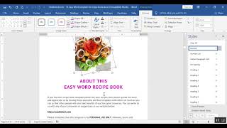 Easy Word template for recipe book [upl. by Kirrad924]