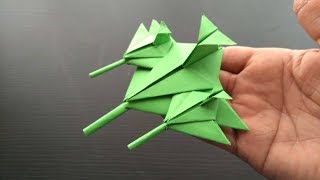 Cómo hacer un jet  avión de combate Origami [upl. by Clymer]