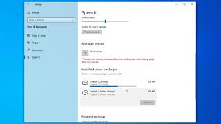 How to Add and Remove Speech Voices in Windows 10 Tutorial [upl. by Naujat89]