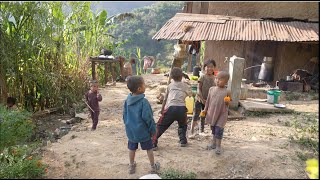 Daily traditional village life  Nepali village [upl. by Ialohcin]