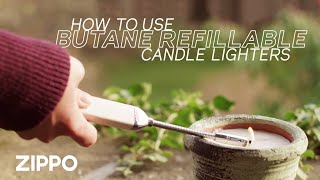 Zippo Butane Refillable Candle Lighters HowTo [upl. by Daza]