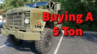 Buying a Bobbed M923 5 Ton Military Truck NNKH [upl. by Balac617]