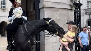 King Ormonde the famous horse at Horse Guards in London [upl. by Sachs]