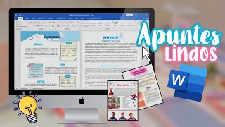 CÓMO HACER APUNTES BONITOS EN WORD [upl. by Antonetta905]