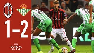 AC Milan 12 Real Betis  Highlights  Europa League Group F Matchday 3 [upl. by Ji]