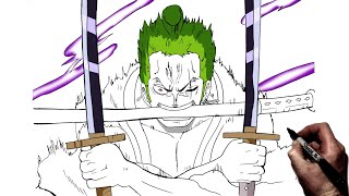 How To Draw Zoro Purgatory Onigiri  Step By Step  One Piece [upl. by Alasdair635]