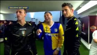 Totti e Cassano sotto il tunnel prima di Roma Parma [upl. by Franny110]