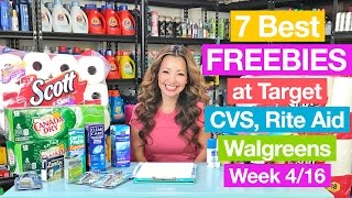 ★ 7 FREEBIES  Target CVS Rite Aid and Walgreens Coupon DEALS Week 416422 [upl. by Htebazile]