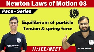 NLM 03  Equilibrium of a particle  Tension Normal Reaction and Spring Force 11  NEET IIT JEE [upl. by Nairehs]