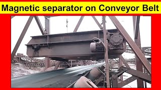 Magnetic separator on Conveyor Belt [upl. by Lilias41]