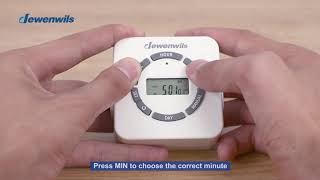 DEWENWILS Digital Indoor Timer 7 Day Programmable  2 Grounded Outlets ETL Listed Seting Manual [upl. by Babita]