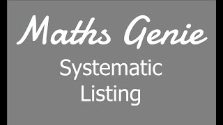 Systematic Listing [upl. by Grearson]