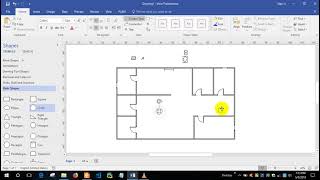 Tutorial How to make Floor Plan with Microsoft Visio 2019 [upl. by Egduj228]