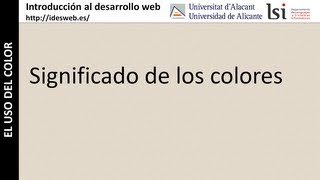 El uso del color Significado de los colores [upl. by Askwith]