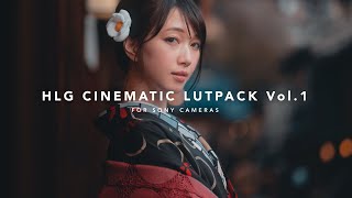 HLG CINEMATIC LUT PACK Vol1 for SONY [upl. by Annovahs]