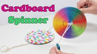 Cardboard Spinner DIY  Summer Kids Crafts [upl. by Enaoj559]