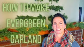 How To Make Evergreen Garland  DIY Holiday  PepperHarrow [upl. by Ahpla820]