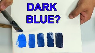 How To Make Dark Blue Paint At Home Easy From Blue and Red [upl. by Emiolhs]