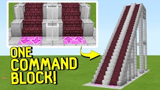 How to Make an Escalator in Minecraft Bedrock Edition One Command Block [upl. by Aggi]