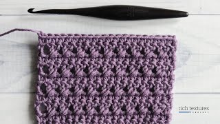 Crossed Double Crochet Stitch  How to Crochet [upl. by Flory]