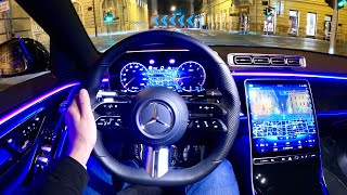 New Mercedes SClass 2021  crazy HEADUP display with AUGMENTED REALITY 77inch diagonal [upl. by Oigufer493]