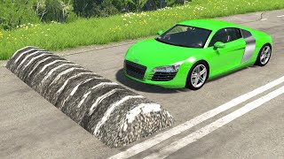 Cars vs Massive Speed Bumps – BeamNGDrive [upl. by Kai]