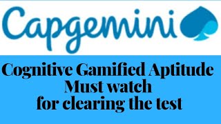 Capgemini Cognitive Aptitude Test 202021 [upl. by Alik]