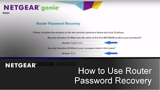 How to use the Router Password Recovery feature  NETGEAR [upl. by Suired21]