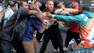 Jake Paul steals Floyd Mayweathers hat [upl. by Atinauq330]