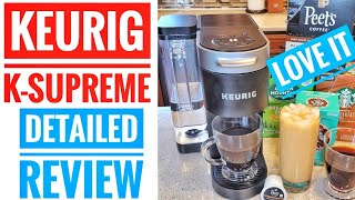 DETAILED REVIEW Keurig KSupreme KCup Coffee Maker How To Make ICED Coffee [upl. by Eentruok]