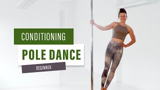 BEGINNER POLE CONDITIONING WORKOUT 15 minutes [upl. by Lombard]