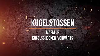 Kugelstoßen Warm up Kugelschocken vorwärts [upl. by Eilatam]