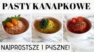 NAJPROSTSZE PASTY KANAPKOWE  zdrowe wegańskie  3 pomysły [upl. by Gaelan]