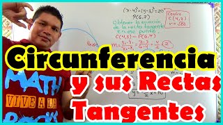 Recta TANGENTE a una CIRCUNFERENCIA en un PUNTO Curso Geometría ANALÍTICA desde CERO [upl. by Frederik]