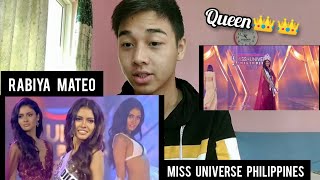 Reacting to RABIYA MATEO  FULL PERFORMANCE  MISS UNIVERSE PHILIPPINES 2020 [upl. by Adnalu]