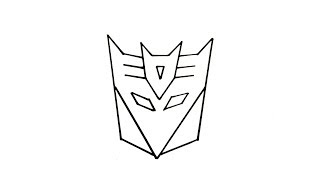 How to Draw the Decepticon Logo from Transformers [upl. by Thirzia]