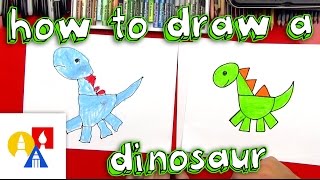 How To Draw A Dinosaur With Shapes [upl. by Ayotaj]