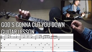 Marilyn Manson  Gods Gonna Cut You Down Guitar Riff Lesson Johnny Cash Cover [upl. by Aitropal]