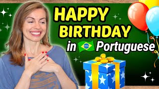 How to Wish and Sing HAPPY BIRTHDAY in BRAZILIAN PORTUGUESE  Brazilian Birthday Song [upl. by Ikuy962]