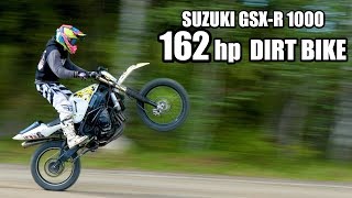 SUZUKI GSXR Dirt Bike 1000cc  OFF ROAD test ride [upl. by Airdua14]