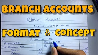 Branch Account  Format amp Concept  Financial Accounting  By Saheb Academy [upl. by Aidnis]