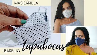 DIY Cómo hacer un Tapabocas  Cómo hacer Cubrebocas  Mascarilla 3D  Mascarilla de Tela  Barbijo [upl. by Judas]