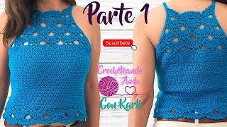 Blusa tejida a crochet  😍 Modelo quotBelaquot 😍 Parte 1  FACIL Y EN TODAS LAS TALLAS  Paso a Paso [upl. by Jeniffer]