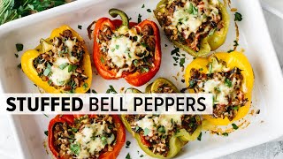 STUFFED PEPPERS  stuffed bell peppers recipe  meal prep tips [upl. by Jacobine]