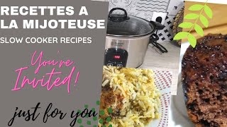 2 RECETTES A LA MIJOTEUSE FACILES ET PRATIQUES 2 SLOW COOKER RECIPES [upl. by Nika418]