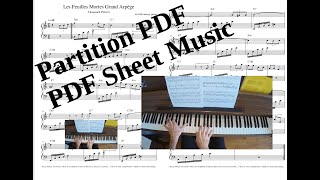 Les Feuilles Mortes Autumn Leaves  Grand Arpège  Tutorial  Partition PDFPiano PDF Sheet Music [upl. by Croix605]